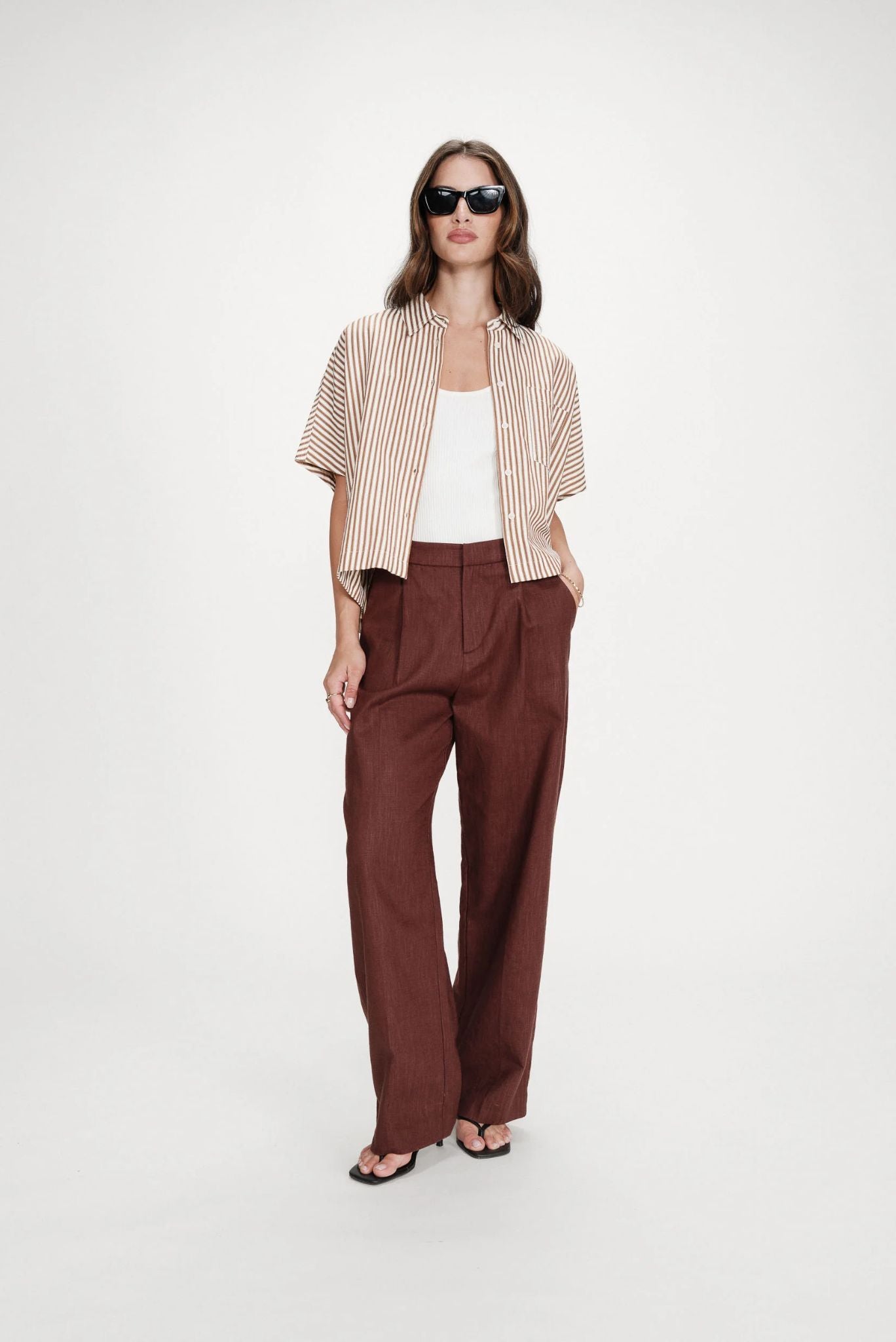 Camisa amplia a rayas Vercia