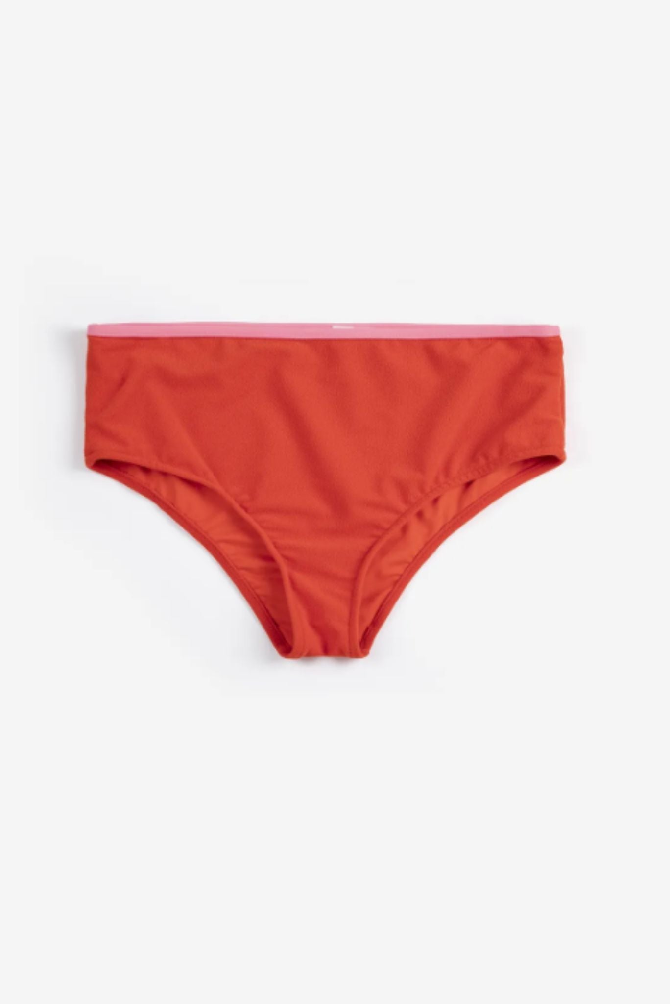Pantalones de corte alto de tolos de rizo de forma terry