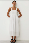 Vestido a cuadros blanco de Alamo