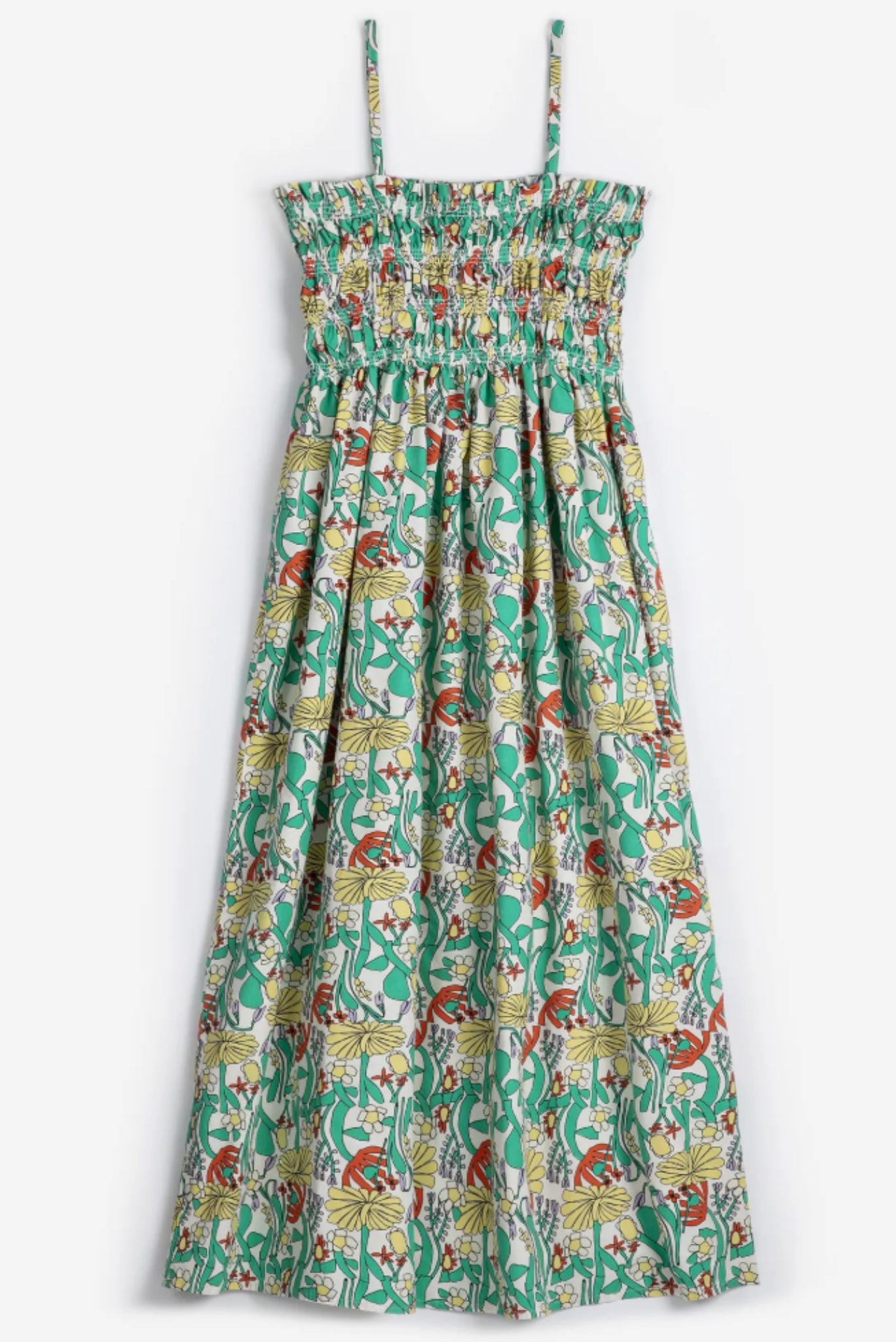Vestido bustier fruncido Color Herbalist