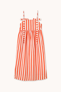 VESTIDO CON LAZOS A RAYAS