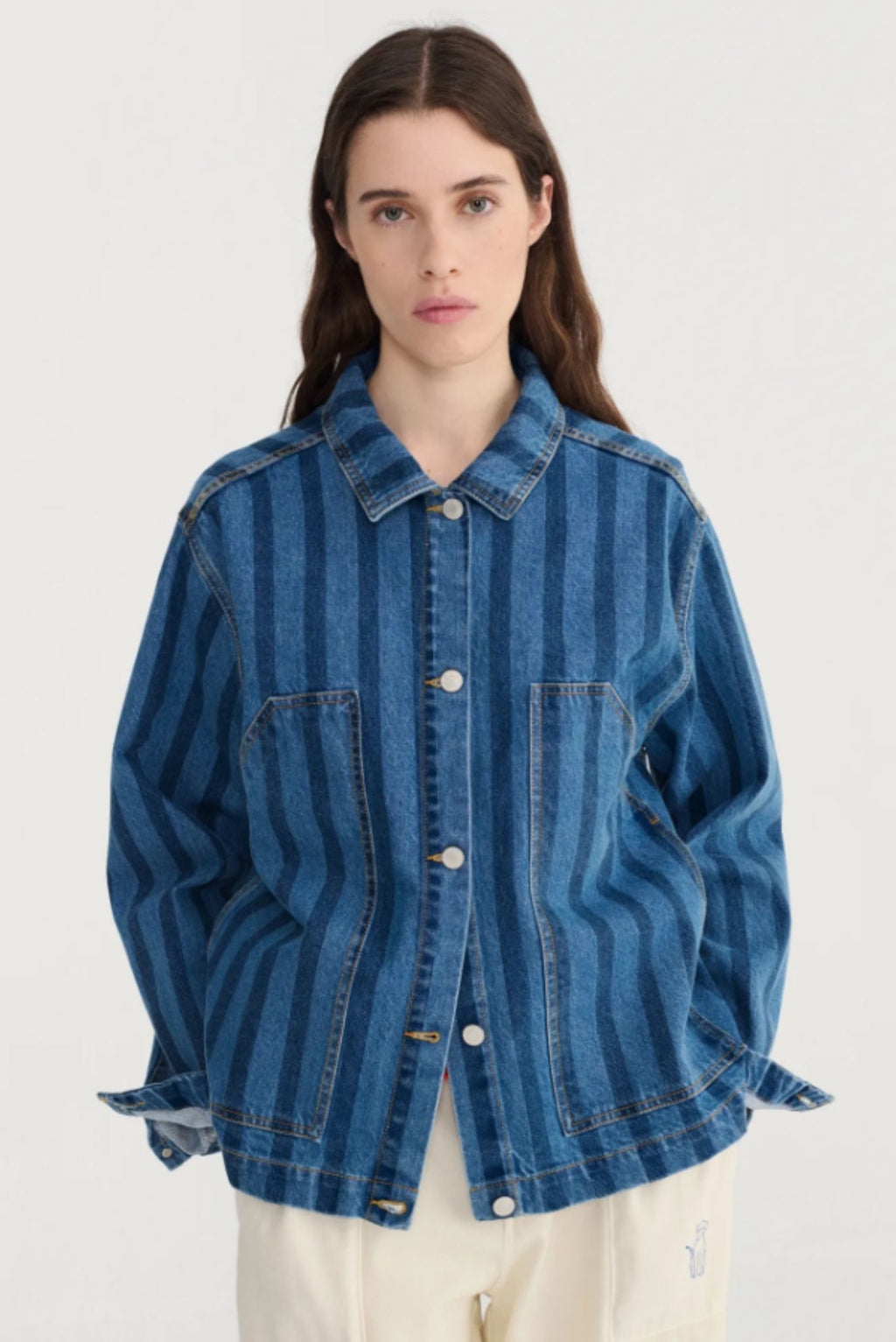 Chaqueta vaquera a rayas