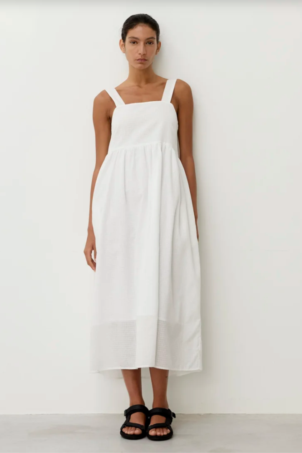 Vestido a cuadros blanco de Alamo