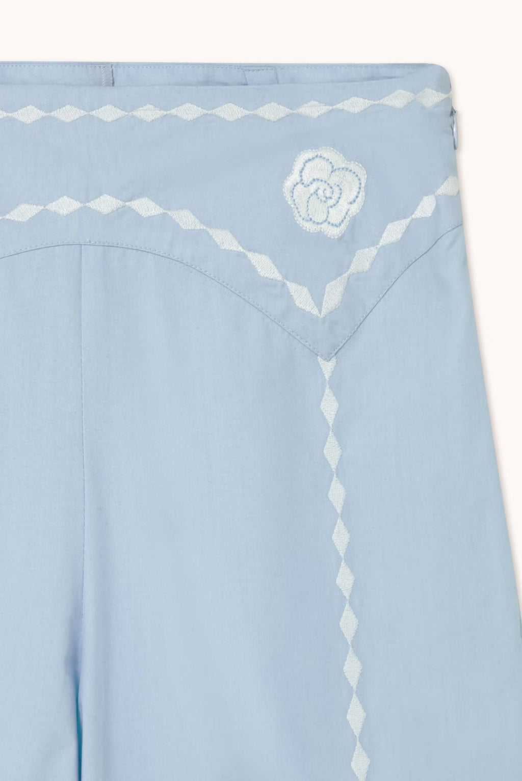 PANTALÓN ANCHO BORDADO