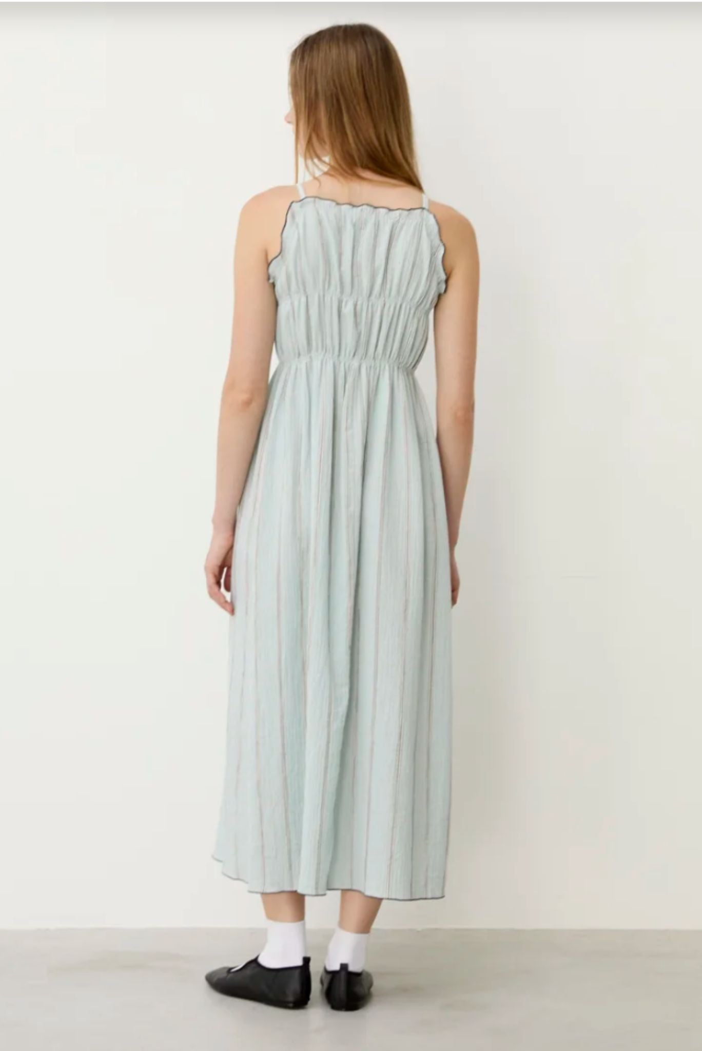 Vestido Encina de rayas azul claro
