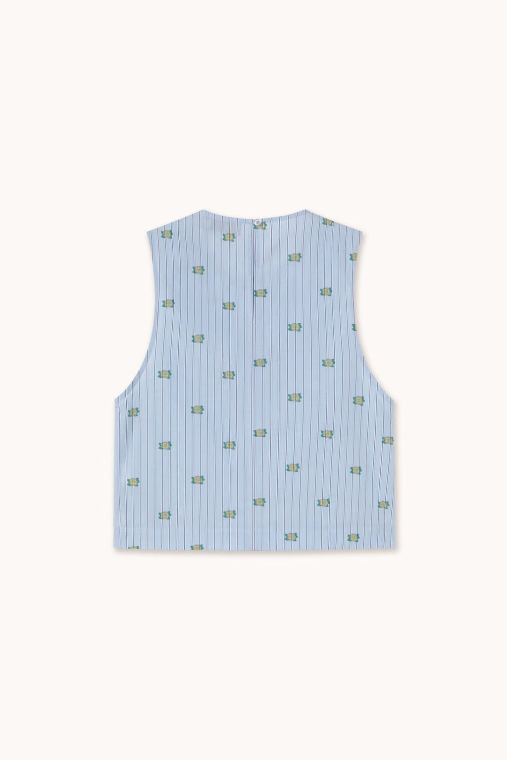 TOP CON VOLANTES A RAYAS MINI FLOWERS