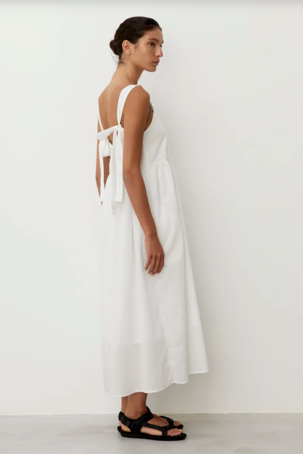 Vestido a cuadros blanco de Alamo
