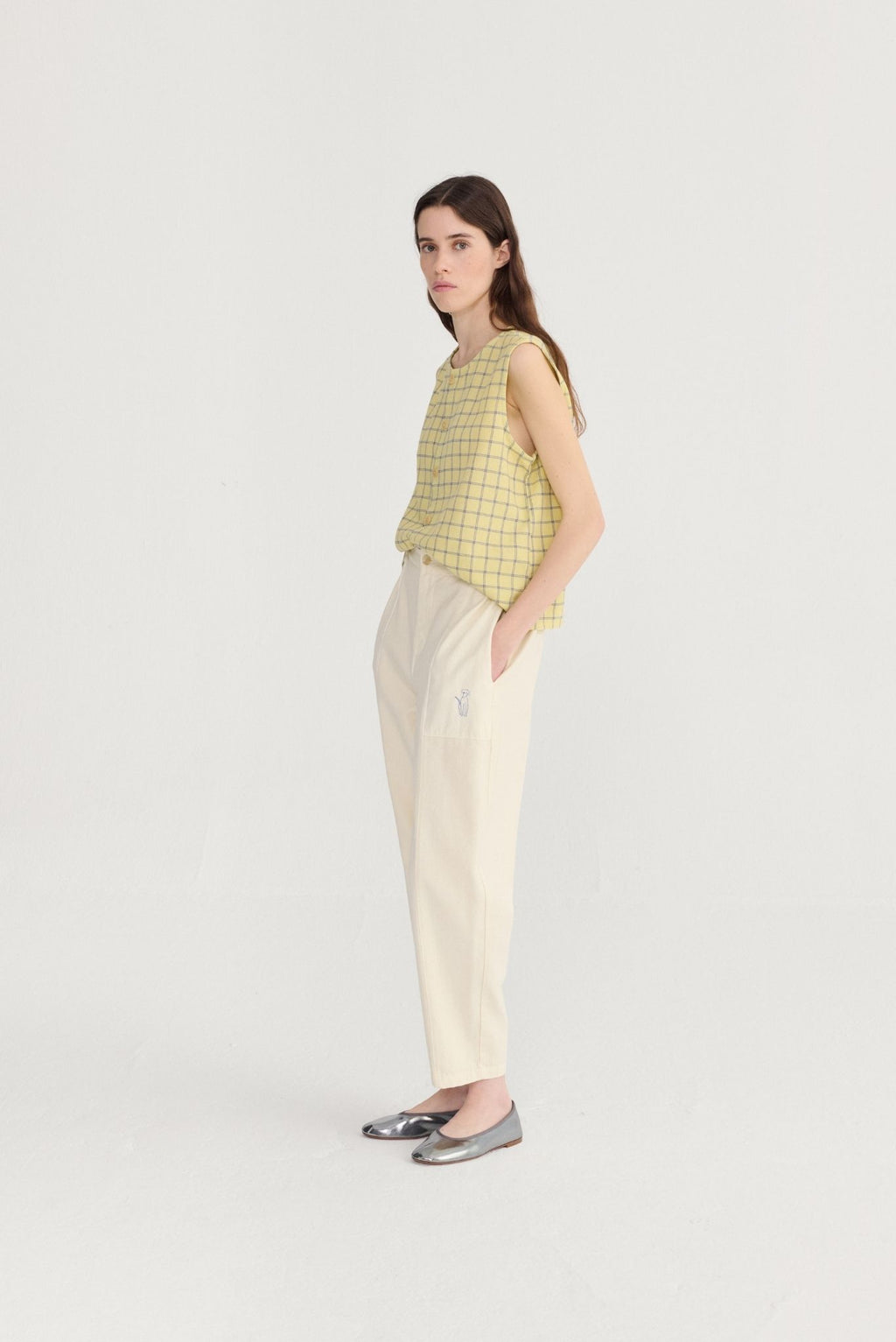 Pantalones ecru