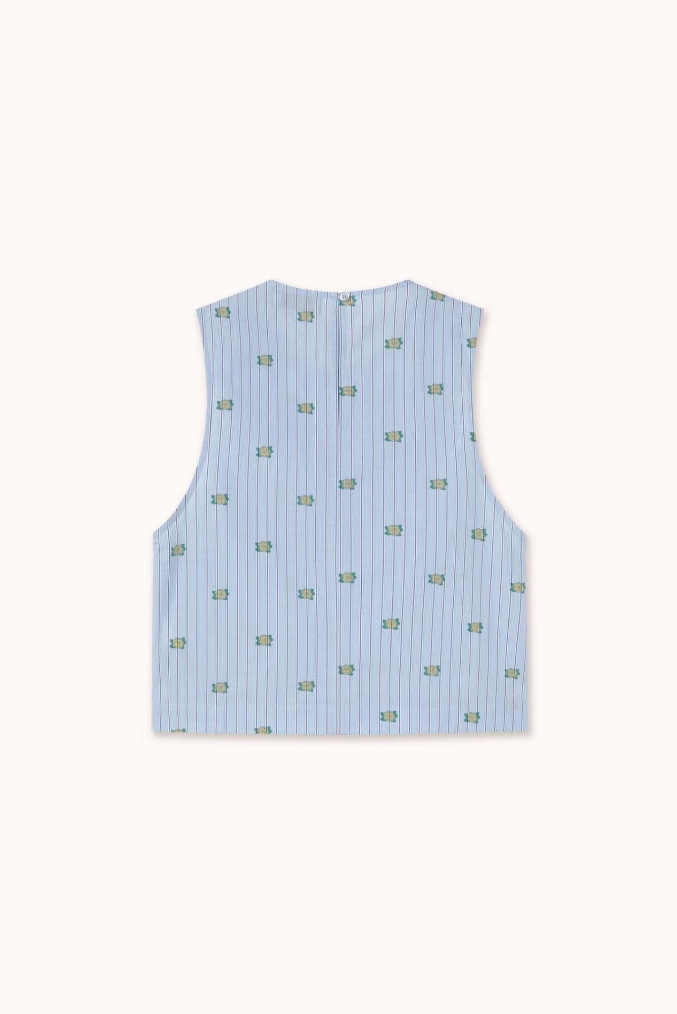 TOP CON VOLANTES A RAYAS MINI FLOWERS